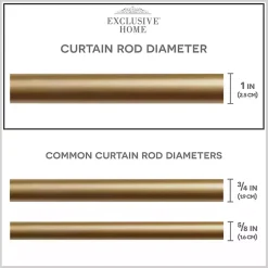 Kirklands Home Curtain Rods & Hardware|Gold Aged Mercury Sphere Curtain Rod, 72 in.