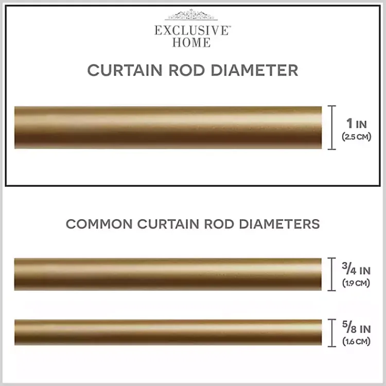 Kirklands Home Curtain Rods & Hardware|Gold Aged Mercury Sphere Curtain Rod, 72 in.