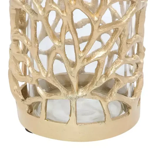 Discount Aluminum Coral Hurricane, 8 in. Candle Holders