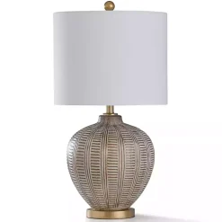 Kirklands Home Table Lamps|Gold and Aged Ivory Gourd Table Lamp White