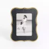 Hot Gold and Black Quatrefoil Picture Frame, 5x7 Picture Frames