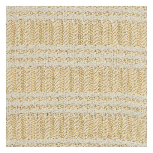 Hot Gold and Ivory Striped Cotton Throw Blankets & Throws