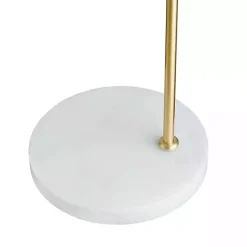 Kirklands Home Table Lamps|Gold and Marble Table Lamp with Glass Bell Shade Clear