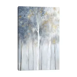 Kirklands Home Canvas Art|Gold and Silver Forest Canvas Art Print