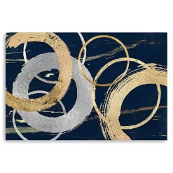 Kirklands Home Canvas Art|Gold and Silver Rings Canvas Art Print, 48x32 in.