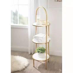 Kirklands Home Planters|Gold Arched 3-Tier Plant Stand