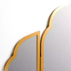 Kirklands Home Decorative Mirrors|Arched Trifold Wall Mirror Gold