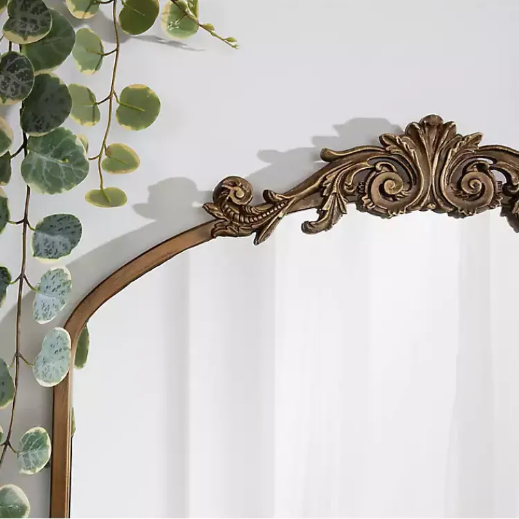 Kirklands Home Decorative Mirrors|Arendahl Arched Mirror, 24x36 in. Gold