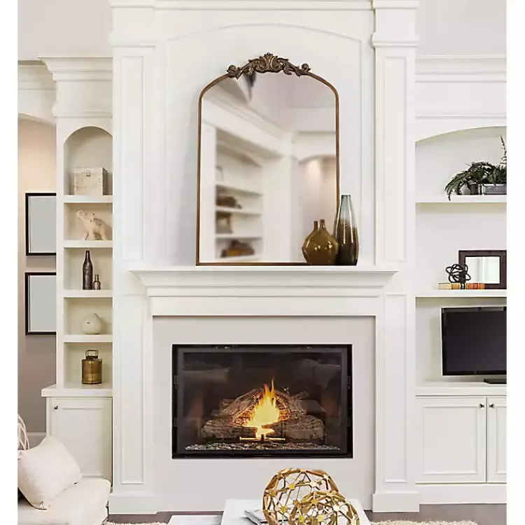 Kirklands Home Decorative Mirrors|Arendahl Arched Mirror, 24x36 in. Gold