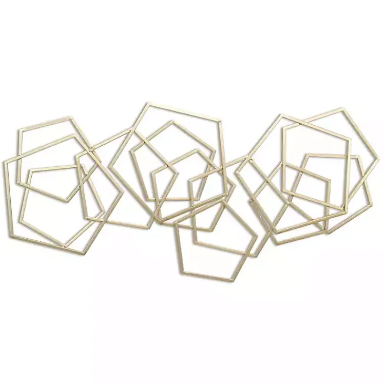 Kirklands Home Wall Plaques|Astraga Pentagon Plaque Gold