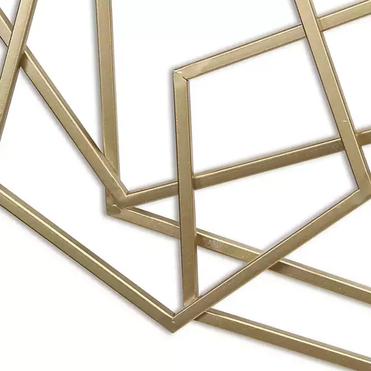 Kirklands Home Wall Plaques|Astraga Pentagon Plaque Gold