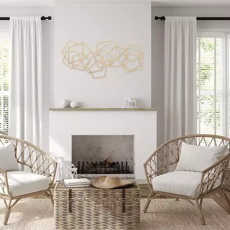 Kirklands Home Wall Plaques|Astraga Pentagon Plaque Gold