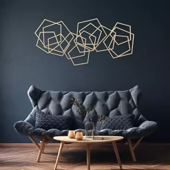 Kirklands Home Wall Plaques|Astraga Pentagon Plaque Gold