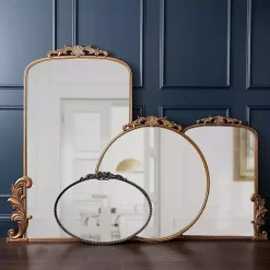Kirklands Home Full Length & Floor Mirrors|Gold Bordeaux Ornate Leaner Mirror, 46x63 in.