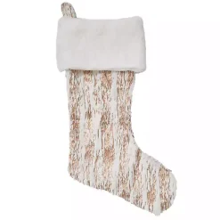 Best Gold Brushed Faux Fur Stocking Christmas Stockings & Stocking Holders
