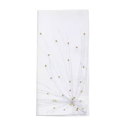Kirklands Home Table Linens|Gold Cascading Firework Napkins, Set of 4 White