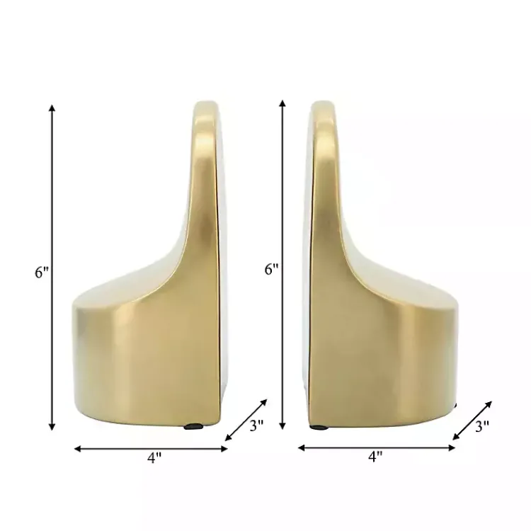 New Ceramic Curved Bookends Decorative Accents