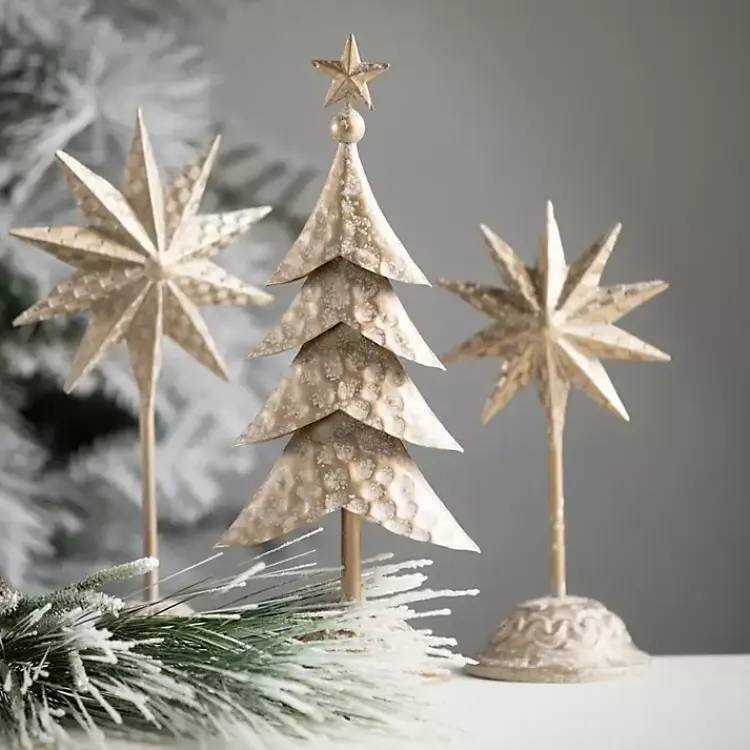 Best Christmas Star Figurines, Set of 3 Christmas Decorations