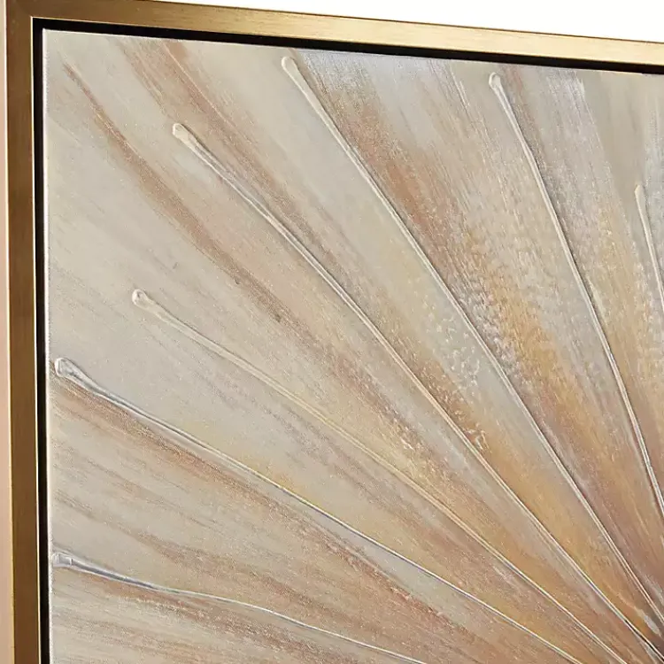 Kirklands Home Canvas Art|Gold Contemporary Burst Framed Canvas Art Print