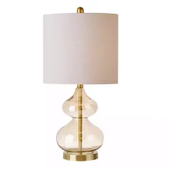 Kirklands Home Table Lamps|Curved Glass Table Lamps, Set of 2 Gold