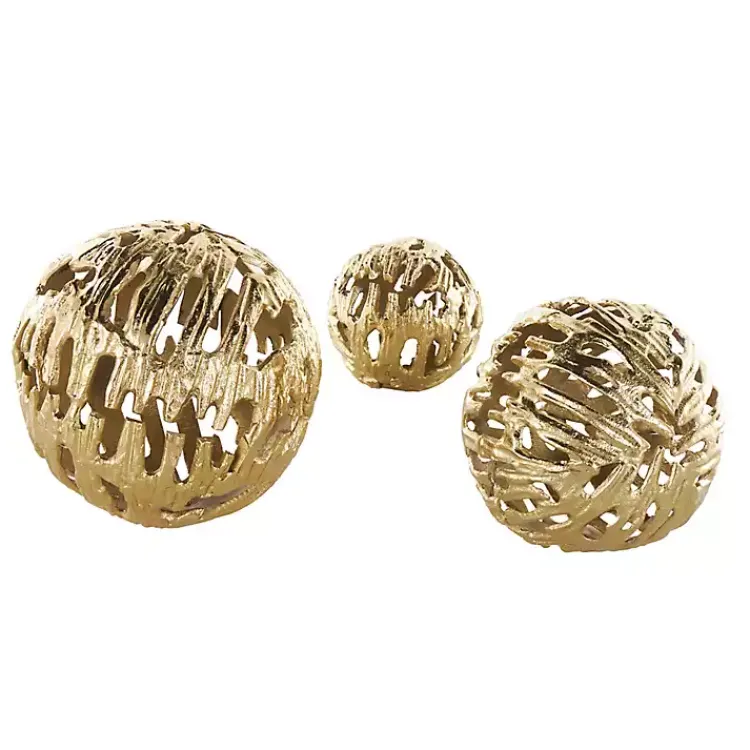 New Cut-Out Metal Orbs, Set of 3 Bowl Filler