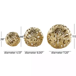 New Cut-Out Metal Orbs, Set of 3 Bowl Filler