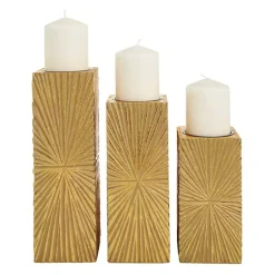 Hot Distressed Sunburst Candle Holders, Set of 3 Candle Holders