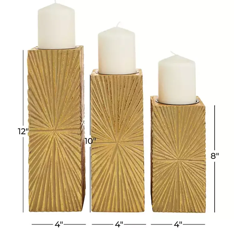 Hot Distressed Sunburst Candle Holders, Set of 3 Candle Holders