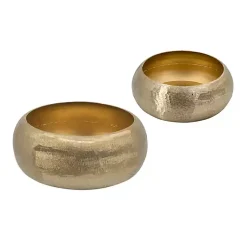 Hot Etched Metal Bowls, Set of 2 Decorative Bowls & Jars