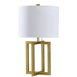 Kirklands Home Table Lamps|Gold Finish Table Lamp White