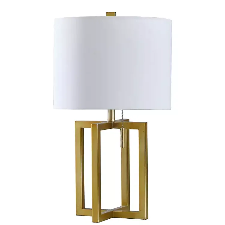 Kirklands Home Table Lamps|Gold Finish Table Lamp White