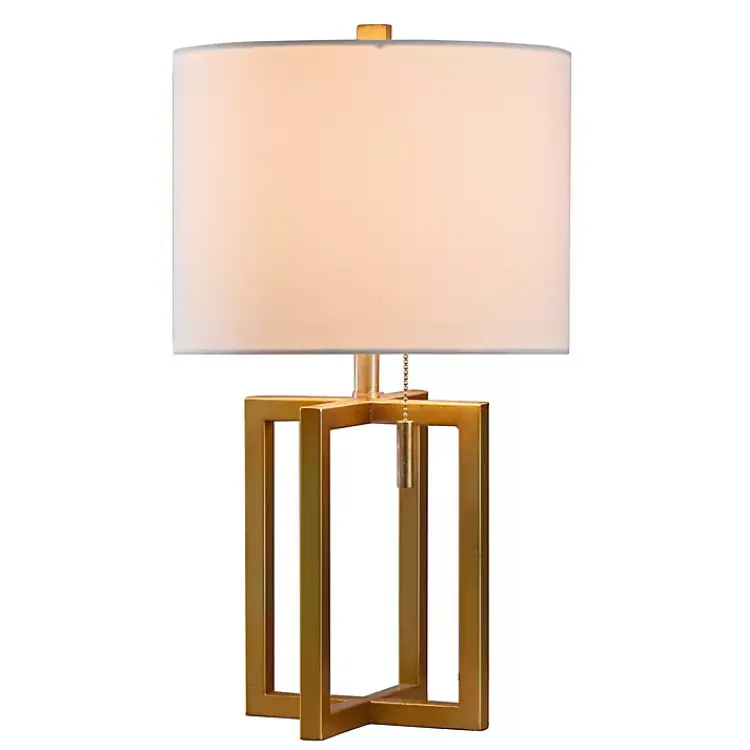 Kirklands Home Table Lamps|Gold Finish Table Lamp White