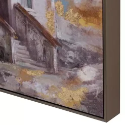 Kirklands Home Canvas Art|Gold Foil Steeple Framed Canvas Art Print