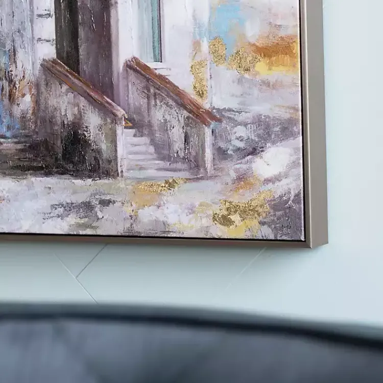 Kirklands Home Canvas Art|Gold Foil Steeple Framed Canvas Art Print