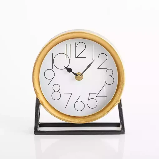 Sale Gold Frame Modern Tabletop Clock Decorative Accents