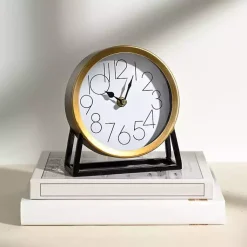 Sale Gold Frame Modern Tabletop Clock Decorative Accents