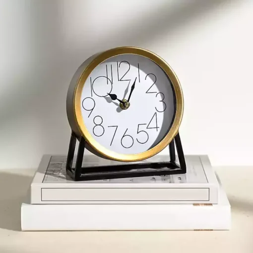 Sale Gold Frame Modern Tabletop Clock Decorative Accents