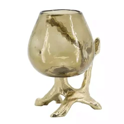 Sale Glass and Metal Driftwood Candle Holder Candle Holders