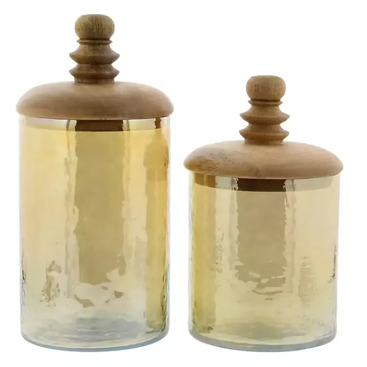Best Glass Jars, Set of 2 Decorative Bowls & Jars