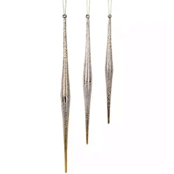 Hot Heirloom Glass Icicle Ornaments, Set of 6 Christmas Ornaments