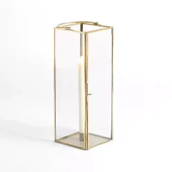 Hot Iron & Glass Taper Candle Lantern, 14 in. Lanterns