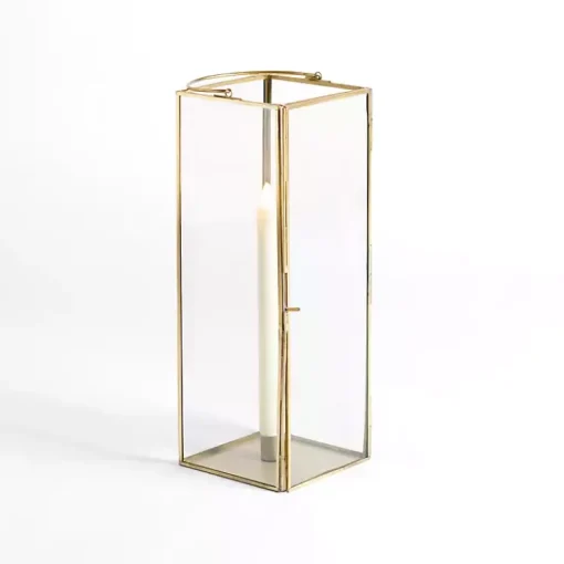 Hot Iron & Glass Taper Candle Lantern, 14 in. Lanterns