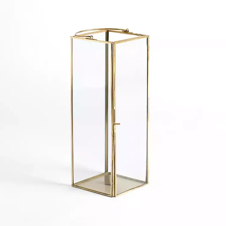Hot Iron & Glass Taper Candle Lantern, 14 in. Lanterns