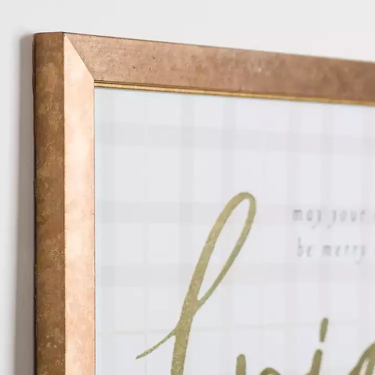 New Gold May Your Days Be Merry & Bright Wall Plaque Christmas Art & Wall Decor