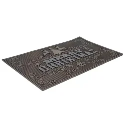 Sale Gold Merry Christmas Rubber Doormat Outdoor Christmas Decorations