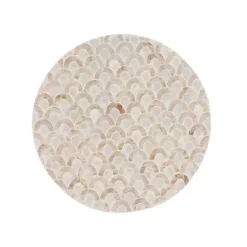 Kirklands Home Accent & End Tables|Gold Metal and Capiz Shell Top Accent Table