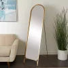 Kirklands Home Full Length & Floor Mirrors|Gold Metal Arch Leaner Mirror