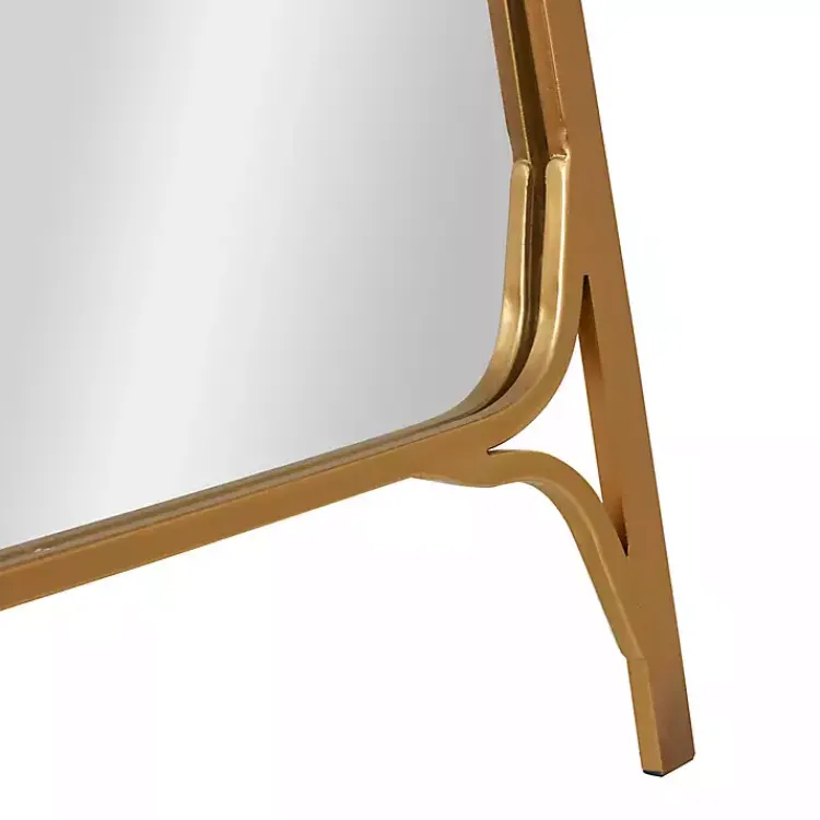 Kirklands Home Full Length & Floor Mirrors|Gold Metal Arch Leaner Mirror