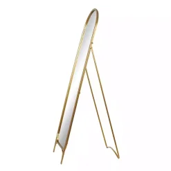 Kirklands Home Full Length & Floor Mirrors|Gold Metal Arch Leaner Mirror