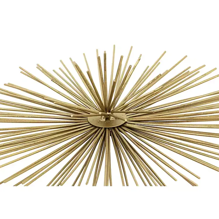 Kirklands Home Wall Plaques|Metal Disc Starburst Wall Plaques, Set of 3 Gold